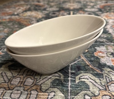 26 oz  Slanted Salad Bowls Of 2 Packs 9.5'' Angled Serving Bowls For Salad Pasta 