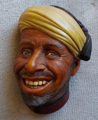 weißer Hut - Bossons Style Kopf, Wandbehang sehr guter Zustand