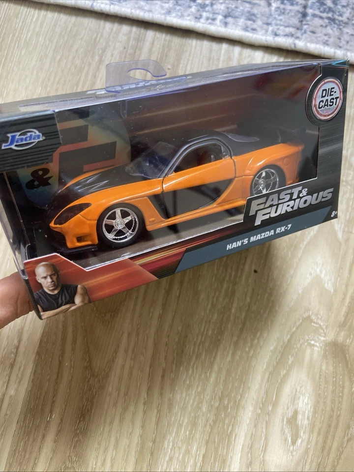 Jada Toys 30732 1:24 Fast & Furious Han's Mazda RX 7 - Arancione - Immagine 4 di 4