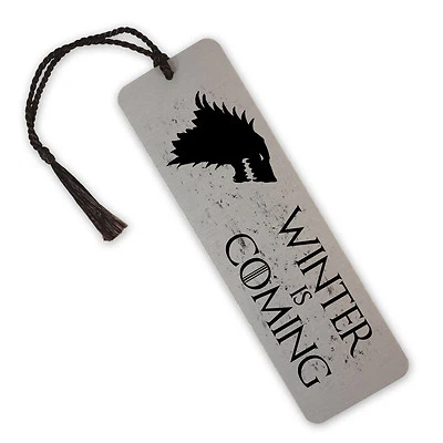 ALPHASTROKE Winter Is Coming, Game Of Thrones, Stark Aluminium Metal Bookmark