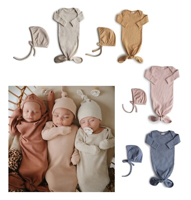 Mushie Baby Baumwolle Schlafsack Set mit passender Erstlingsmtze 0-3 Monate  | eBay.de