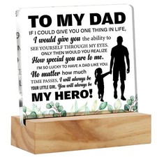 Father Gift Dad Gifts From Daughter, to My Dad Desk Decor Acrylic Desk Plaque...