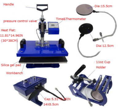Used 8in1 Multifunctional Heat Transfer Machine 34inch Cutting Plotter