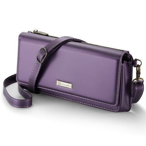 CaseMe Universal Wallet Crossbody Leather Bag Case up to 6.7inch Samsung iPhone - Picture 29 of 30