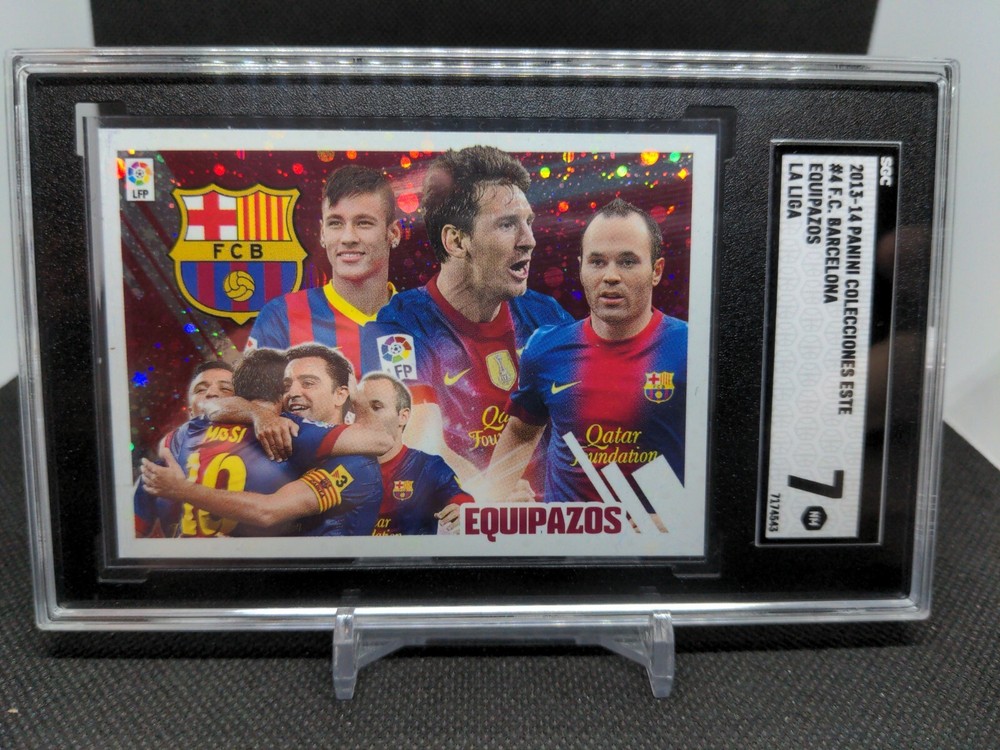 2013 Panini Colecciones Equipazos #4 Barcelona Messi Neymar Iniesta Xavi SGC 7