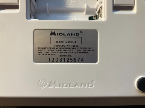 TESTED AND WORKING MIDLAND WEATHER MONITOR W/HAZARDS WR-100 Public Alert used - Picture 7 of 10