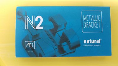 Case of Brackets MBT 0.22 H / 3, 4, 5 sandblasted base N2 NATURAL Orthodontics 