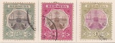 (F193-69) 1902-3 Bermuda set of 3stamps 1/2d to 3d (BS)  (CMGM1306)