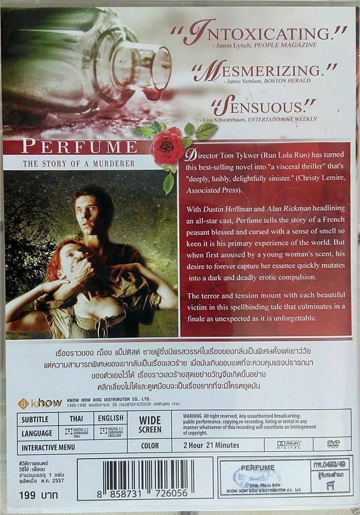 Perfume The Story of a Murderer DVD All/0 PAL - Dustin Hoffman