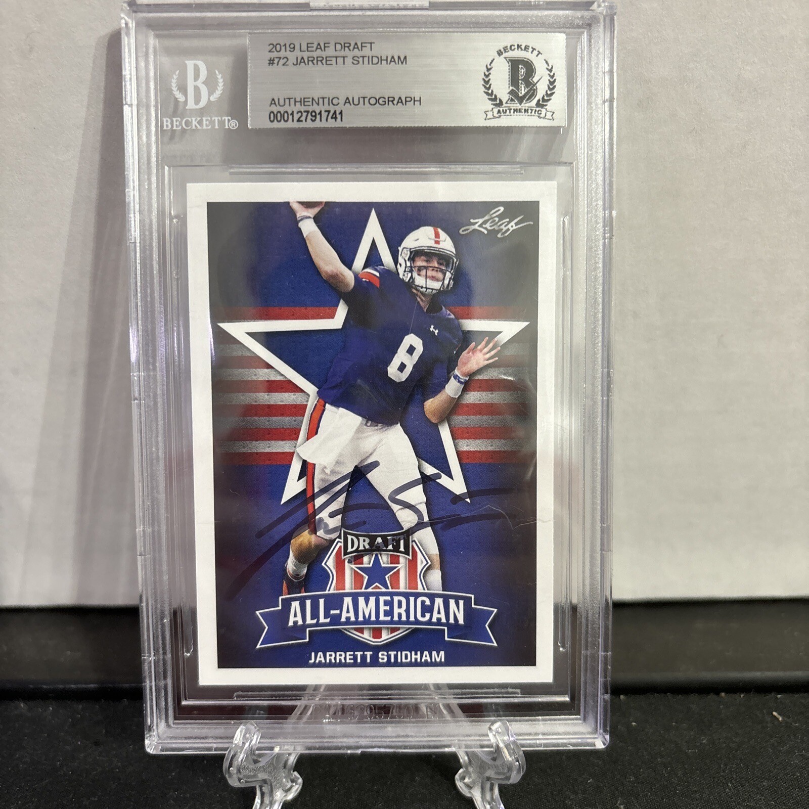 Jarrett Stidham Leaf Draft #72 Base