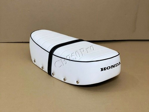 Honda CT70 Trail 70 ST50 ST70 Lady Dax White Seat Chrome Button Style. #7 - Picture 4 of 9