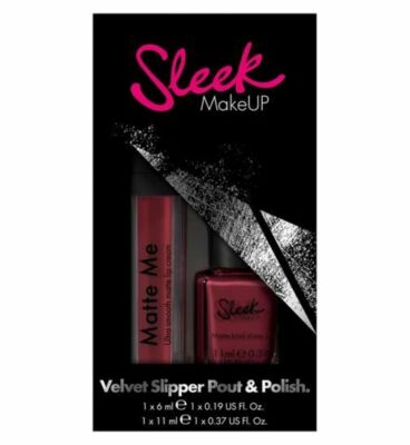 Elegantes MakeUp Samt Slipper Schmollmund matt Lippencreme & Politur Duo WEIHNACHTSSTRUMPF GESCHENK