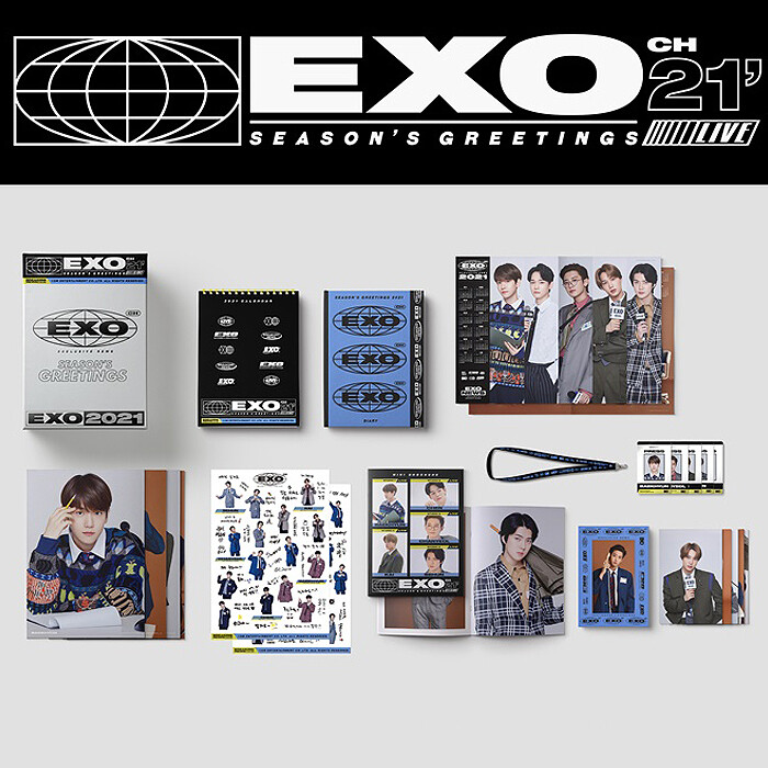 EXO 2021 SEASON'S GREETINGS Calendar+Diary+Post Card Set+Poster
