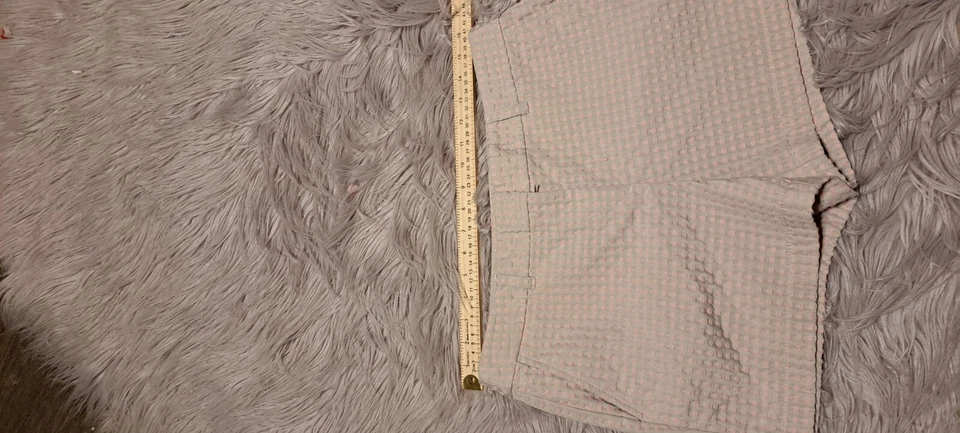 Pantalones Cortos Chinos Ann Taylor Loft Mujer Tostado/Melocotón Poliéster Lunares Cinturón-Lazo Talla 8 Foto 2 de 4