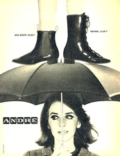 Advertising 0124 1966 shoes pumps André boots mini boots