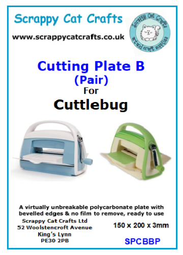 Plaque de découpe matrice Cuttlebug B (paire) par artisanat de chat déchiqueté : SPCBBP - Photo 1/5