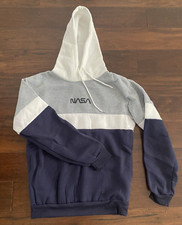 NASA graphic men's Sweatshirt hoodie cotton warm color block unisex size xl