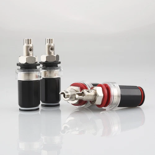 Amplificador HiFi poste de encuadernación enchapado en rodio 4 piezas enchufe hembra cita - Imagen 5 de 8