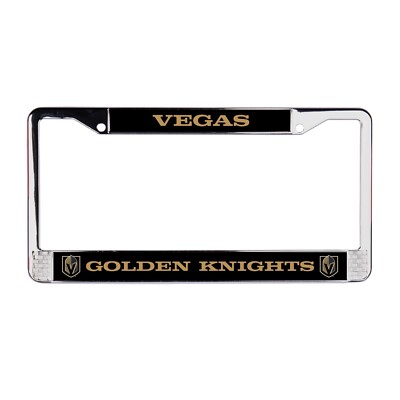 Las Vegas Golden Knights NHL 3D Premium 2-Hole Chrome Metal License Plate Frame