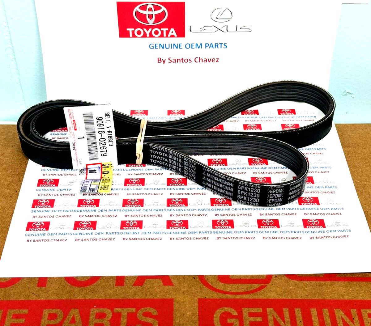 たぁー0906 Genuine OEM Serpentine Belt for Toyota 9091602679 for sale