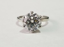 3.00 Carat Moissanite Solitaire 6 Prong Ring (Charles & Colvard)