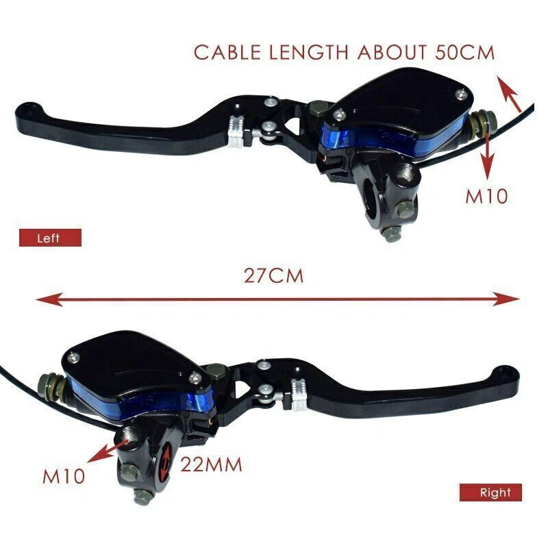 US CNC Motorcycle Master Cylinder Reservoir Hydraulic Clutch Brake Levers 7/8" - Image 2 of 4