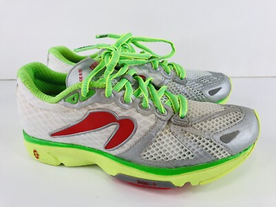 Newton Distance S IV 4 W000815 Lime White Red Running Shoes Lace Up Size 5