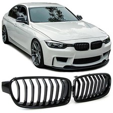 Kühlergrill Grill für BMW 3er F30 F31 Limousine Touring M3 Schwarz Rippen GLanz