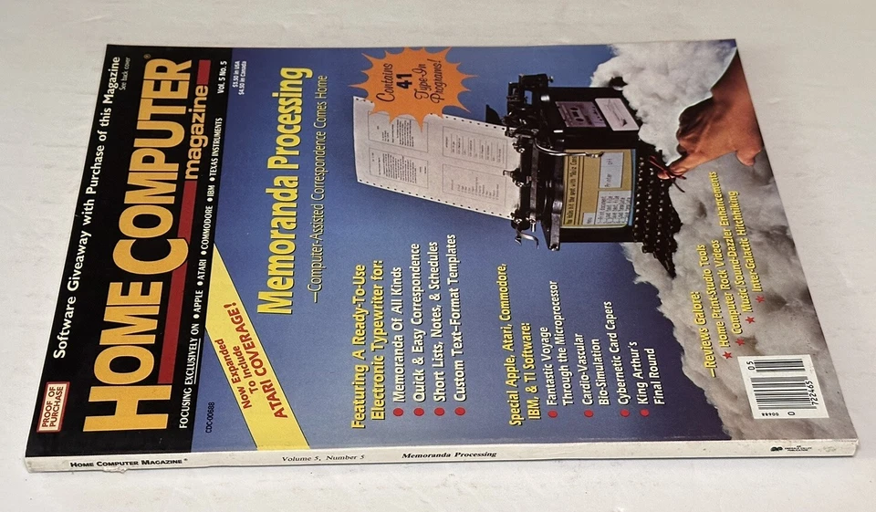 Home Computer Magazine Vol. 5 No. 5 Apple Commodore IBM TI 41 Type-In Programs! - Image 3 of 4