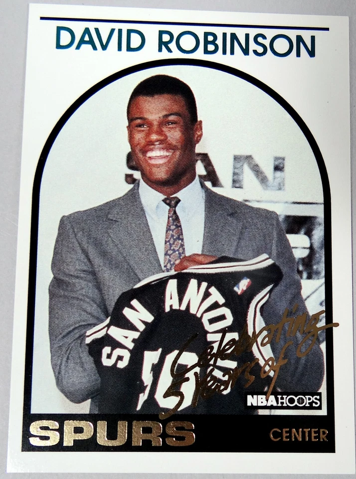 David Robinson Card Plaque Mounted NBA Hoops DR1 Basketball 5 Years w Spurs 1994 - Image 2 of 4