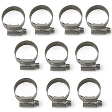  1/2" Heater Hose Clamp Worm Drive Swedish Style For Silicone Hose Pack of 10