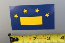 Four Star Skateboard Clothing Blue Yellow OG Z87B Vintage Skateboarding STICKER