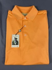 Donald Ross Golf Shirt Polo Sleeve Logo Small Orange Polyester NWT MSRP 98
