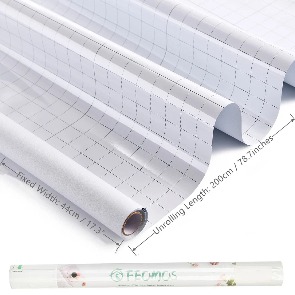 White Blackout Window Film 100% Light Blocking Window Cover Sun Blocking Film Foto 2 de 4