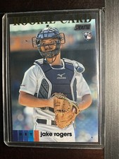 2020 Topps Stadium Club Baseball JAKE ROGERS Black Foil Rookie #295 Tigers RC