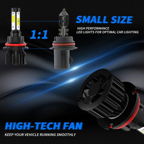 For Ford Ranger 2001-2011 4X 6000K LED Front Headlight High Low + Fog Light Bulb - Picture 9 of 12