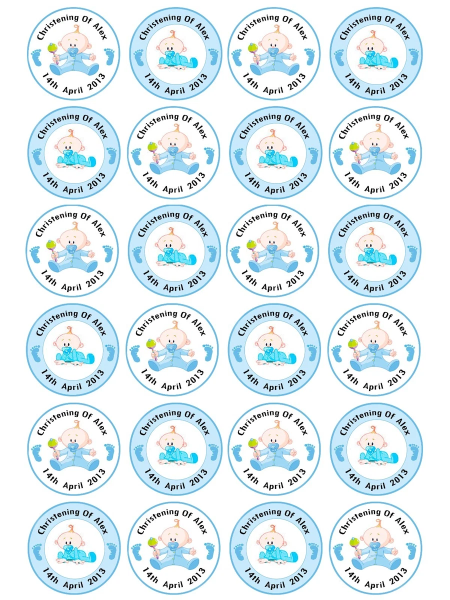 Christening Cupcake Toppers