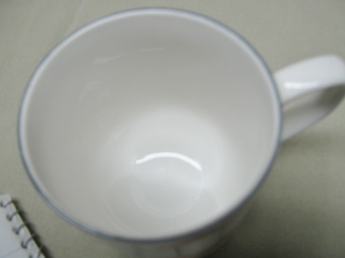 SANGO QUADRILLE SAVOIR FAIRE PINK FLOWERS GRAY TRIM COFFEE TEA CUP - Picture 6 of 6