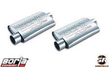 Borla 40359 Universal Proxs Muffler 3 Offset Inlet X 3 Center Outlet - Pair