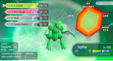 Pokemon Let's Go Pikachu/Eevee 6IV Max AV Shiny Scyther
