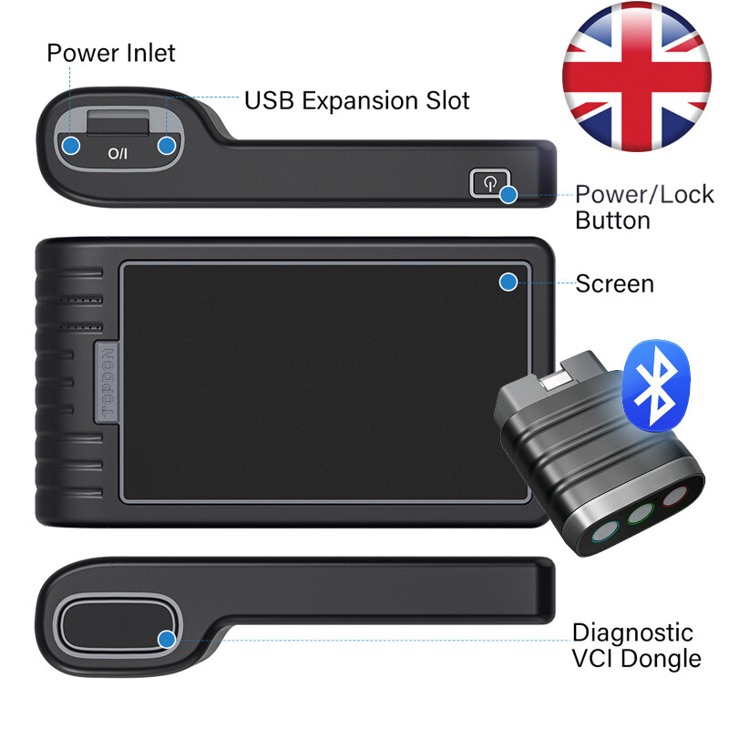 2024 TOPDON AD800 BT OBD2 Scanner Auto Diagnostic Tool FULL System DPF ...