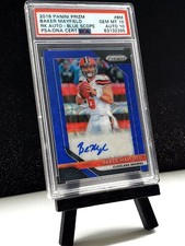 Baker Mayfield Panini Prizm #BM RK Auto-Blue Scope PSA Auto 10 2018 PSA 10 GM