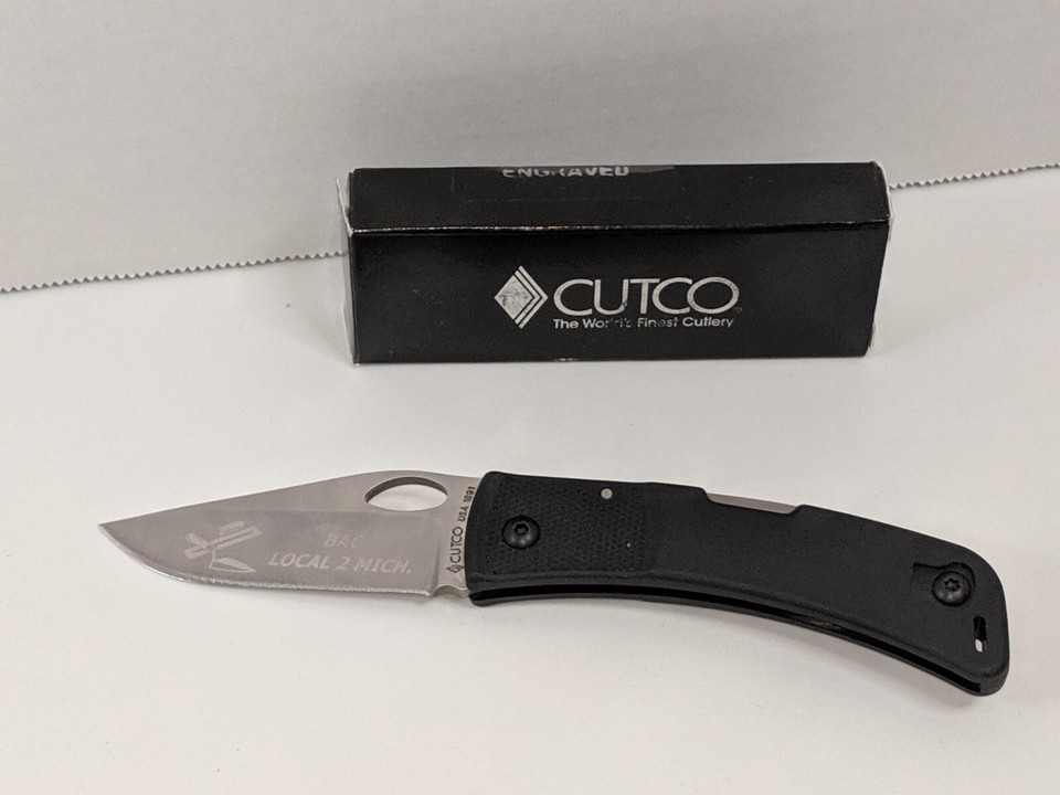 Cutco 1891 BK Pocket Knife Blade Lockback Tactical Black Mint Condition