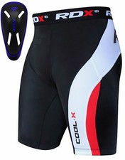 RDX Compresión Pantalones Cortos Deporte Entrenamiento Short Base Layer Coquilla
