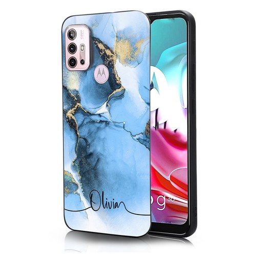 Personalised Phone Case For Motorola Moto G Play G Pure G Stylus Marble Cover - Photo 51 sur 59