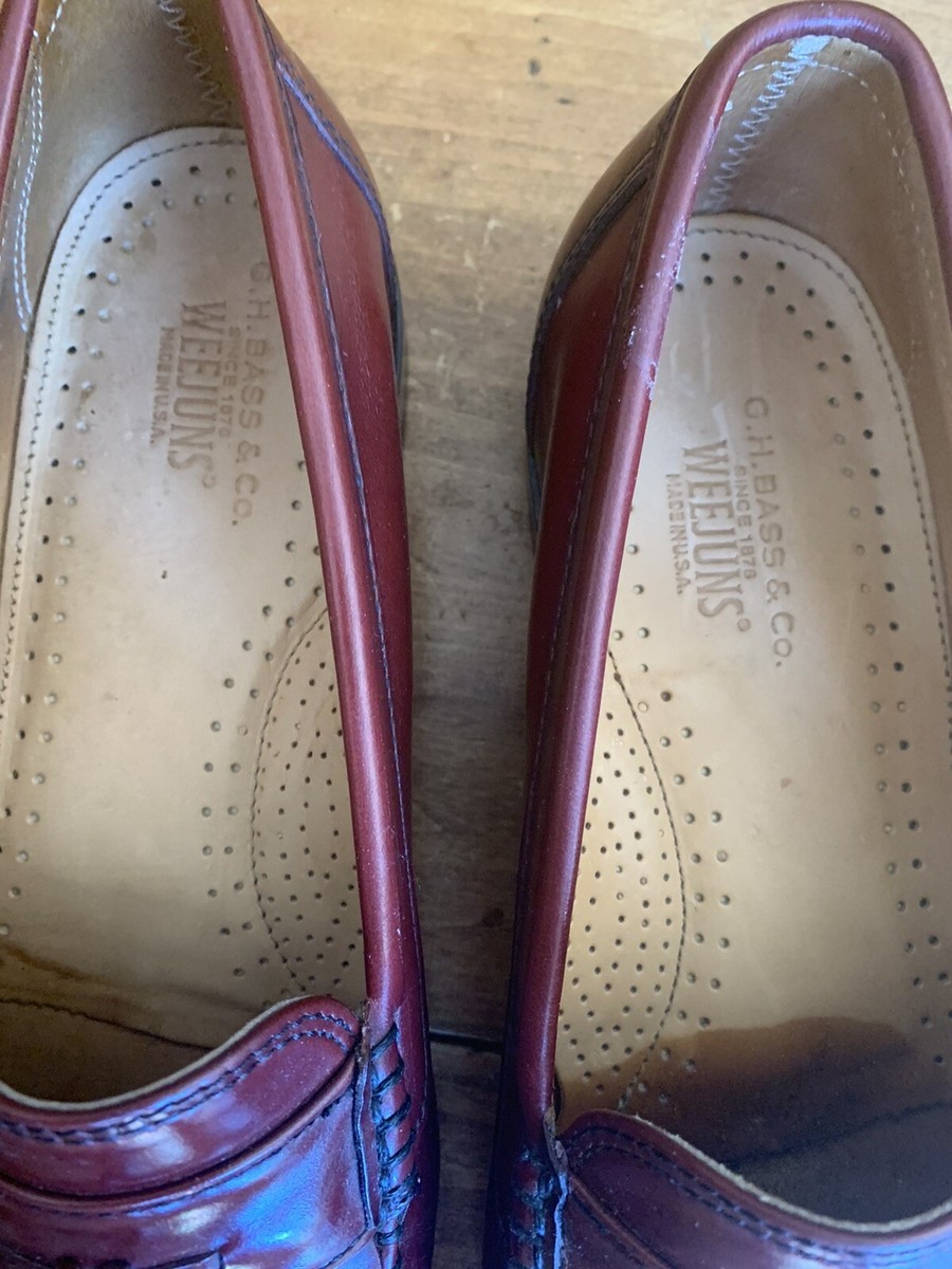 Bass Weejun Original Cherry Red Kiltie Tassel Loafers USA  display picture 3