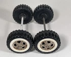 Vintage Tonka Set Of 4 Wheels Whitewall Tires Axle Assembly Parts Restore Custom