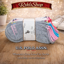 Women's NWT 10 Pair Multicolor U.S. Polo Assn. Low Cut Moisture Control Socks