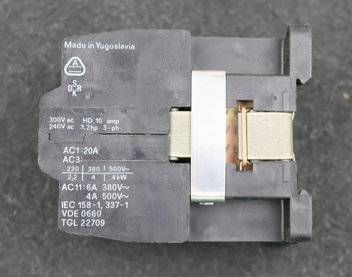 ISKRA Leistungsschütz K0-62E 20A Spulenspannung 220V 60Hz 6A 380VAC 4A 500VAC - Picture 5 of 8