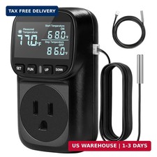 Reptile Thermostat Temperature Controller, Digital Timer Outlet for Greenhouse,